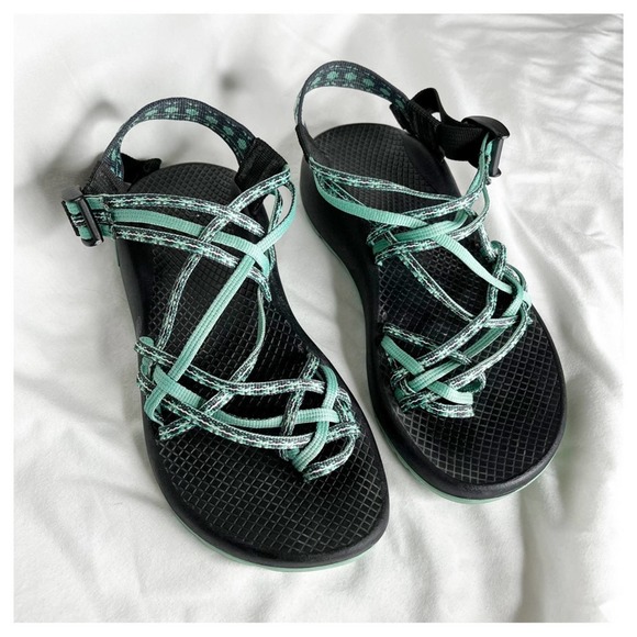 Chaco Shoes - Chaco ZX3 Classic Hiking Outdoor Strappy Adjustable Sandal Green Black Womens 8